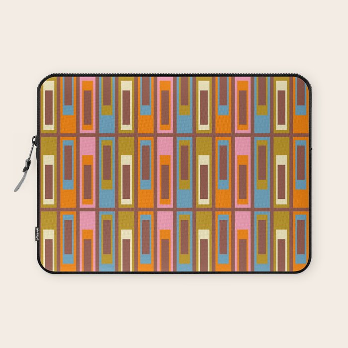 Eclectic Geometric Mid Century Modern Lexington Ave Pattern Laptop Sleeve Gallery Image 1