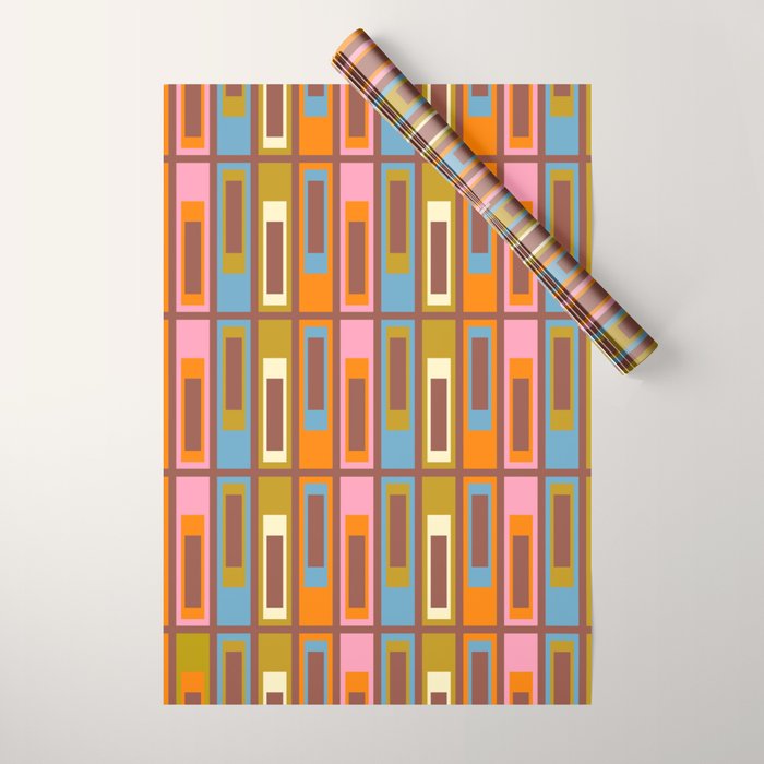 Eclectic Geometric Mid Century Modern Lexington Ave Pattern Wrapping Paper Gallery Image 1