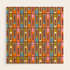 Eclectic Geometric Mid Century Modern Lexington Ave Pattern Wood Wall Art Gallery Image 1