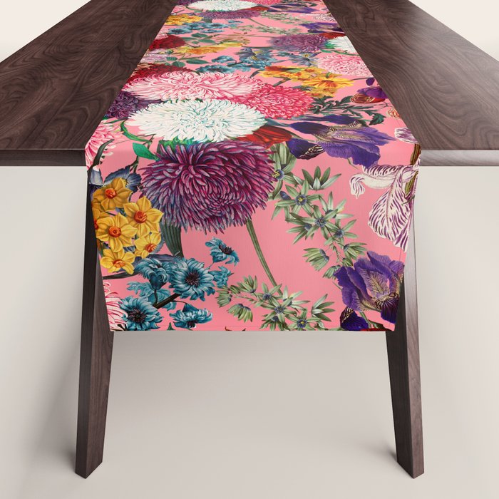Floral Pink Pattern Table Runner Gallery Image 1