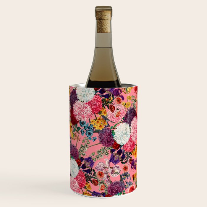 Floral Pink Pattern Wine Chiller Gallery Image 1