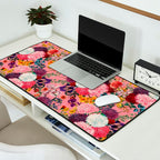 Floral Pink Pattern Desk Mat Gallery Image 2