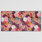 Floral Pink Pattern Desk Mat Gallery Image 3