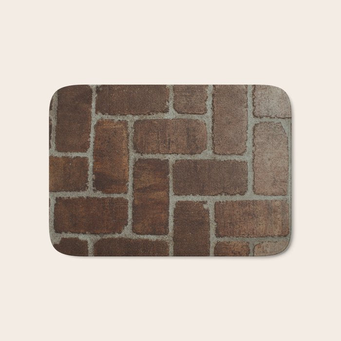 Brick Pattern in Spain Bath Mat Gallery Image 1