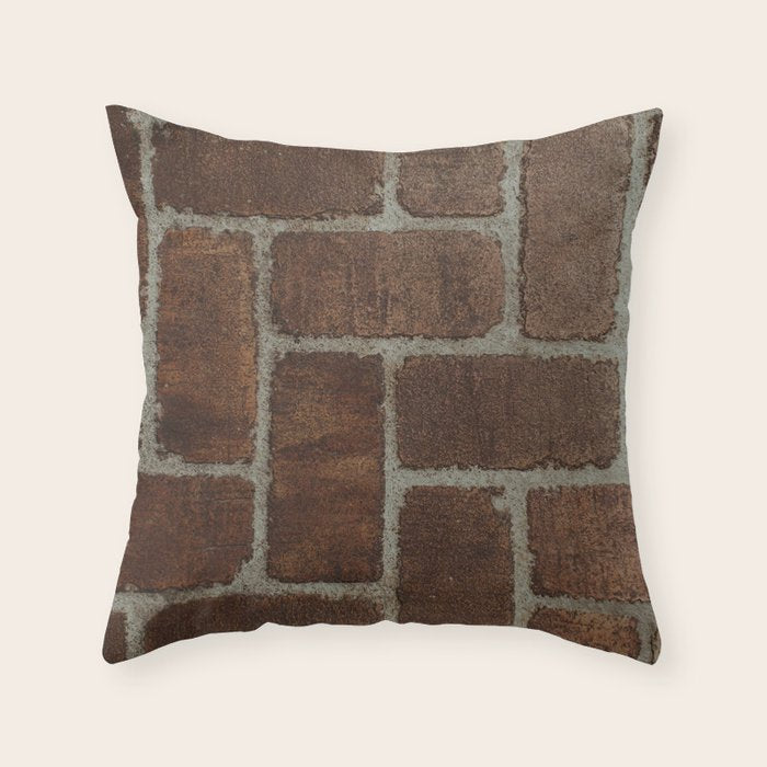 Brick Pattern in Spain Throw Pillow Gallery Image 1