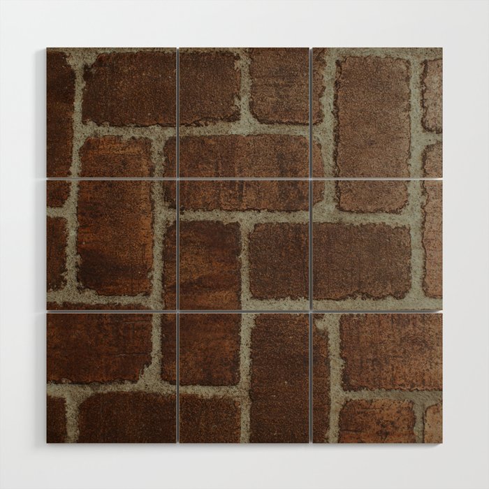 Brick Pattern in Spain Wood Wall Art Gallery Image 1