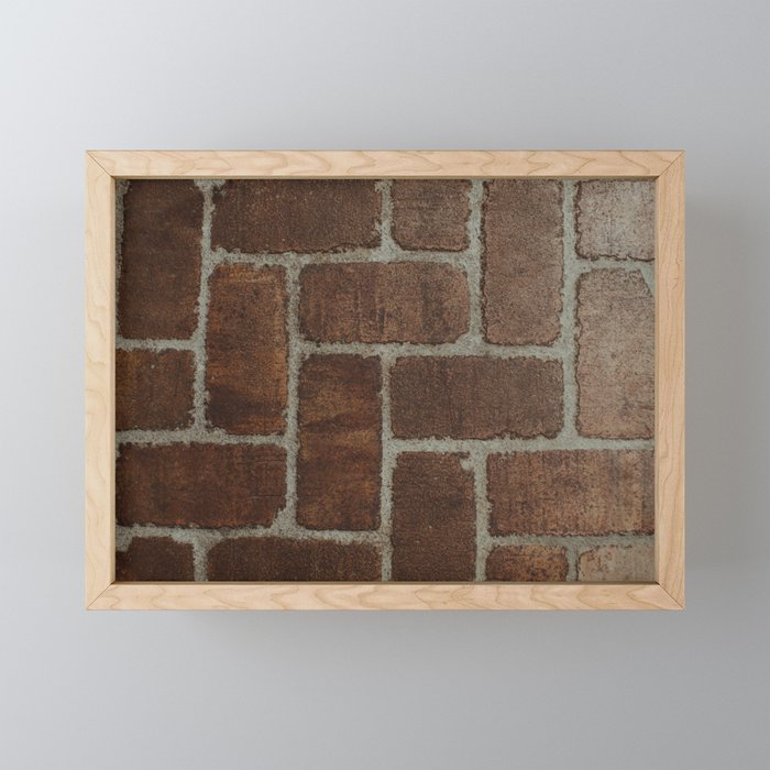 Brick Pattern in Spain Mini Art Print Gallery Image 1
