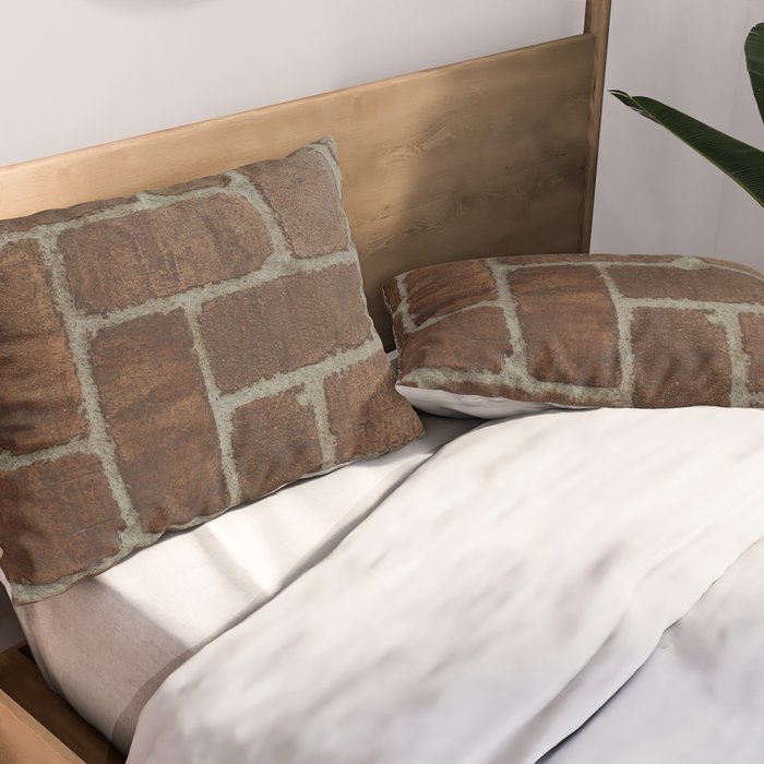 Brick Pattern in Spain Pillow Sham Gallery Image 2