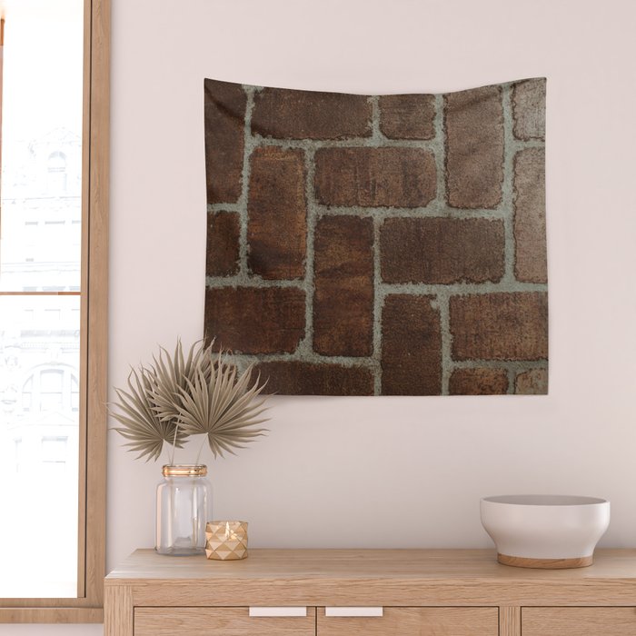 Brick Pattern in Spain Wall Tapestry Gallery Image 2