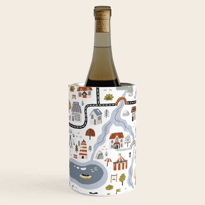 Town Map Wine Chiller Gallery Image 1