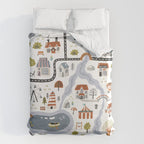 Town Map Duvet Cover Gallery Image 6