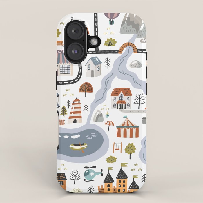 Town Map iPhone Case Gallery Image 1
