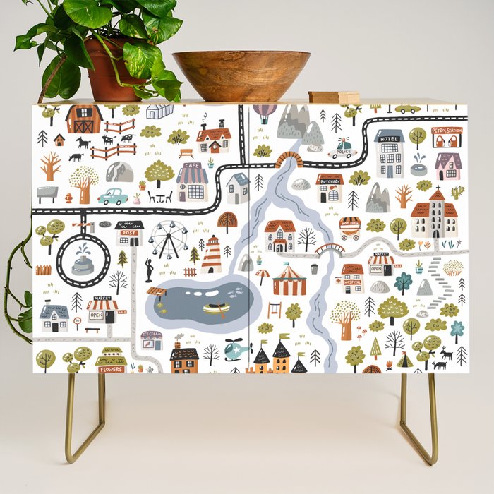 Town Map Credenza Gallery Image 1