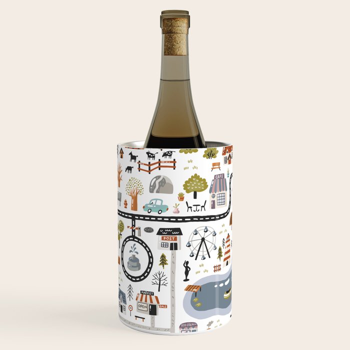 Town Map Wine Chiller Gallery Image 2