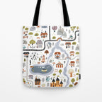 Town Map Tote Bag Gallery Image 1