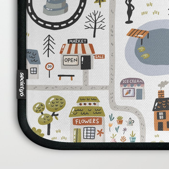 Town Map Laptop Sleeve Gallery Image 3