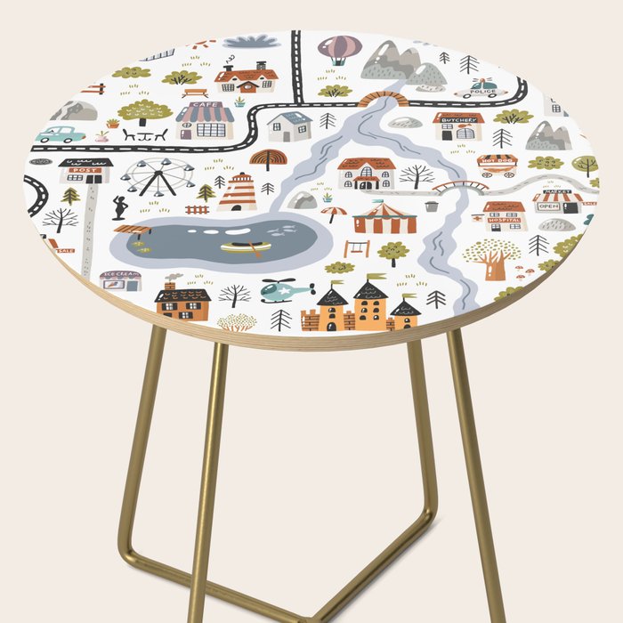 Town Map Side Table Gallery Image 2