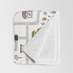Town Map Throw Blanket Gallery Image 3