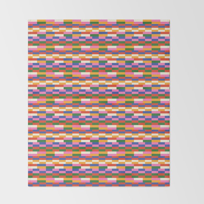 Colorful Bricks Throw Blanket Gallery Image 2