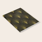 Back and gold art-deco geometric pattern Notebook Gallery Image 2