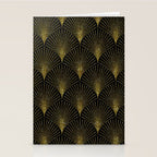 Back and gold art-deco geometric pattern Stationery Card Gallery Image 2