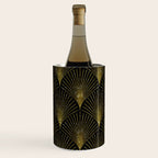 Back and gold art-deco geometric pattern Wine Chiller Gallery Image 1