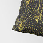 Back and gold art-deco geometric pattern Pillow Sham Gallery Image 4