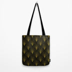 Back and gold art-deco geometric pattern Tote Bag Gallery Image 2