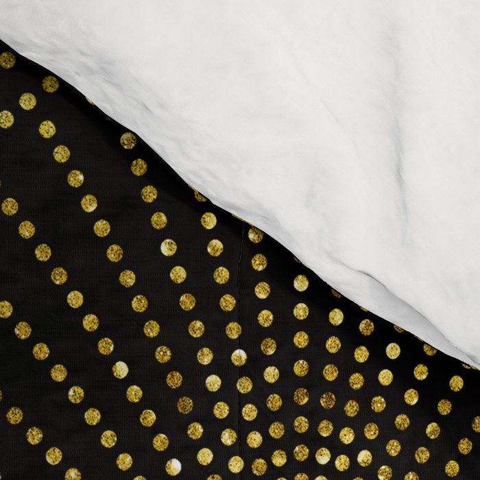 Back and gold art-deco geometric pattern Comforter Gallery Image 4