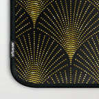 Back and gold art-deco geometric pattern Laptop Sleeve Gallery Image 3