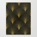 Back and gold art-deco geometric pattern Notebook Gallery Image 4