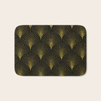 Back and gold art-deco geometric pattern Bath Mat Gallery Image 1