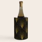 Back and gold art-deco geometric pattern Wine Chiller Gallery Image 3