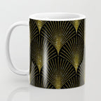 Back and gold art-deco geometric pattern Coffee Mug Gallery Image 3