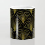 Back and gold art-deco geometric pattern Coffee Mug Gallery Image 4