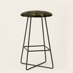 Back and gold art-deco geometric pattern Stool Gallery Image 1