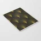 Back and gold art-deco geometric pattern Notebook Gallery Image 3