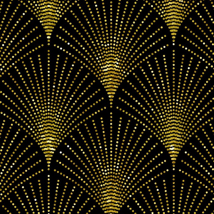 Back and gold art-deco geometric pattern Coffee Mug Gallery Image 2