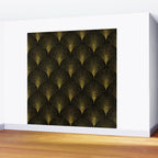 Back and gold art-deco geometric pattern Wall Mural Gallery Image 2