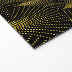 Back and gold art-deco geometric pattern Welcome Mat Gallery Image 2
