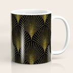 Back and gold art-deco geometric pattern Coffee Mug Gallery Image 1