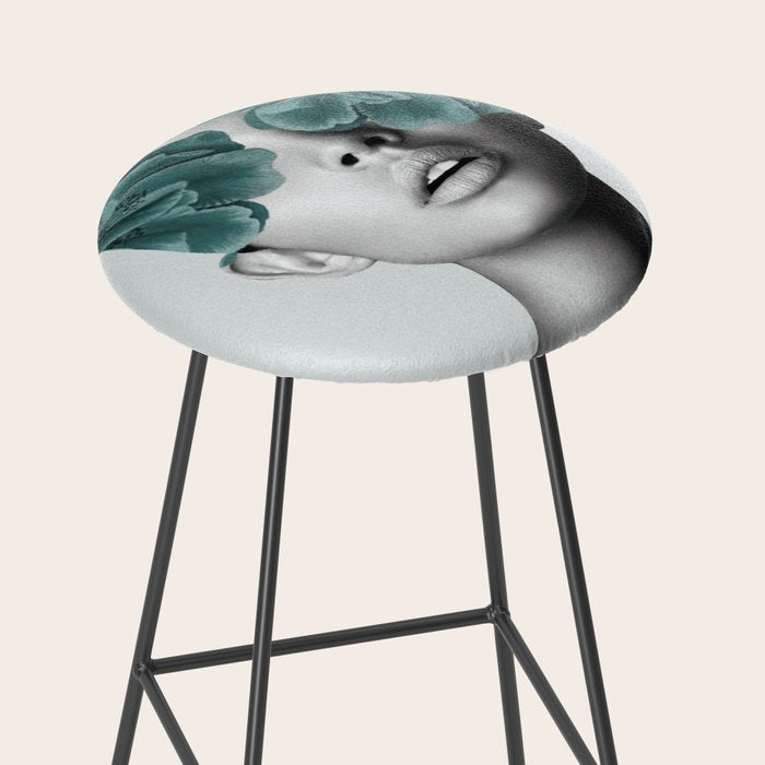 Floral Portrait (woman) Stool Gallery Image 2