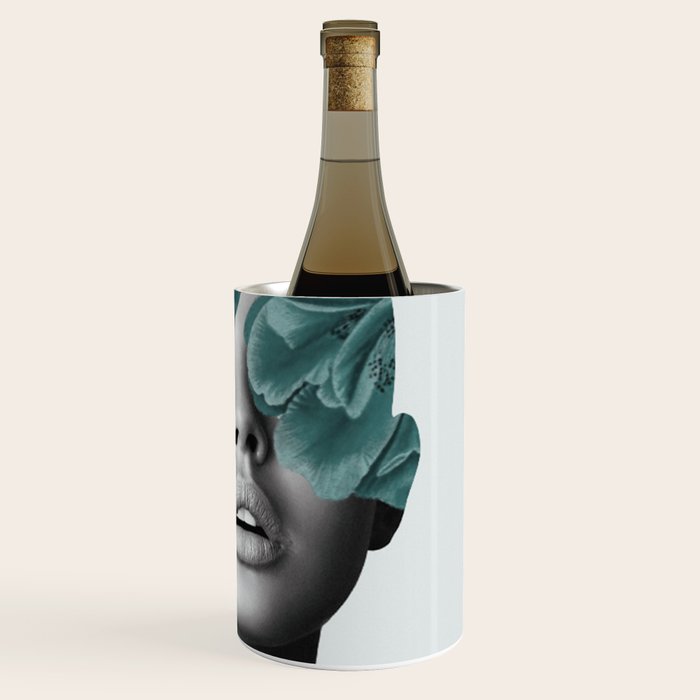 Floral Portrait (woman) Wine Chiller Gallery Image 3