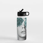 Floral Portrait (woman) Water Bottle Gallery Image 1