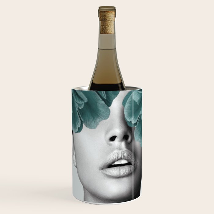 Floral Portrait (woman) Wine Chiller Gallery Image 1