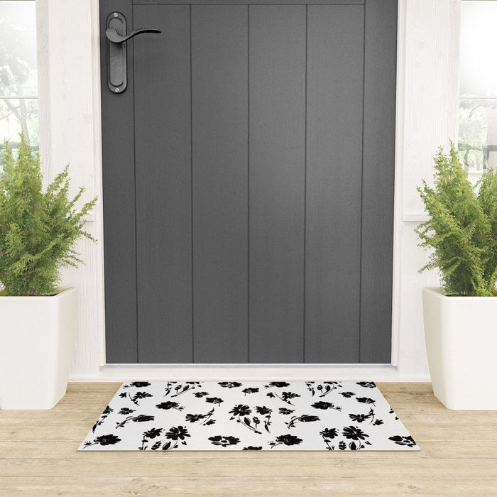 Brushstrokes meadow flowers BN Welcome Mat Gallery Image 3