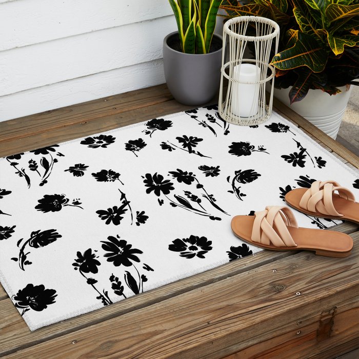 Brushstrokes meadow flowers BN Outdoor Rug Gallery Image 2