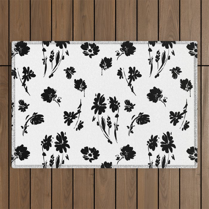 Brushstrokes meadow flowers BN Outdoor Rug Gallery Image 1