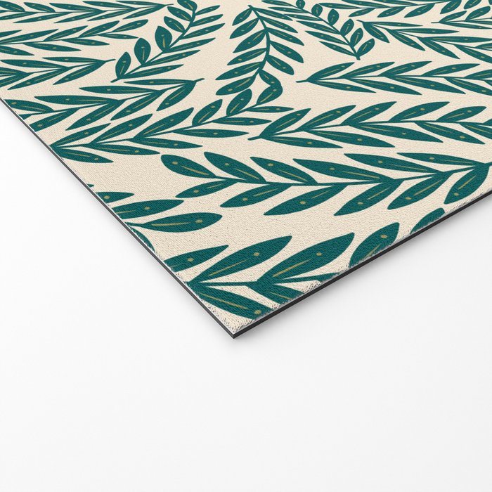 Green Leaves Pattern  Welcome Mat Gallery Image 2