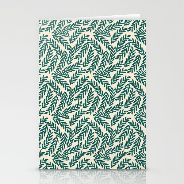 Green Leaves Pattern  Stationery Card Gallery Image 1